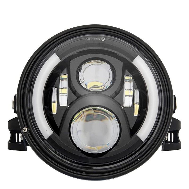 SKTYANTS 7" 7 Inch Round LED Motorcycle Headlight assembly with 7 Inch Housing Bucket DRL Turn Signal Lights for Motorcycle Headlights - Image 1
